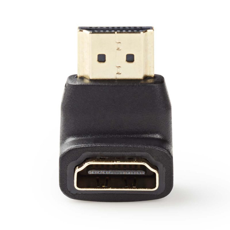 HDMI™ Adaptér | Konektor HDMI ™ | HDMI ™ Zásuvka | Pozlacené | Úhlový 90° | ABS | Černá | 1 kusů | Obálka - obrázek č. 1