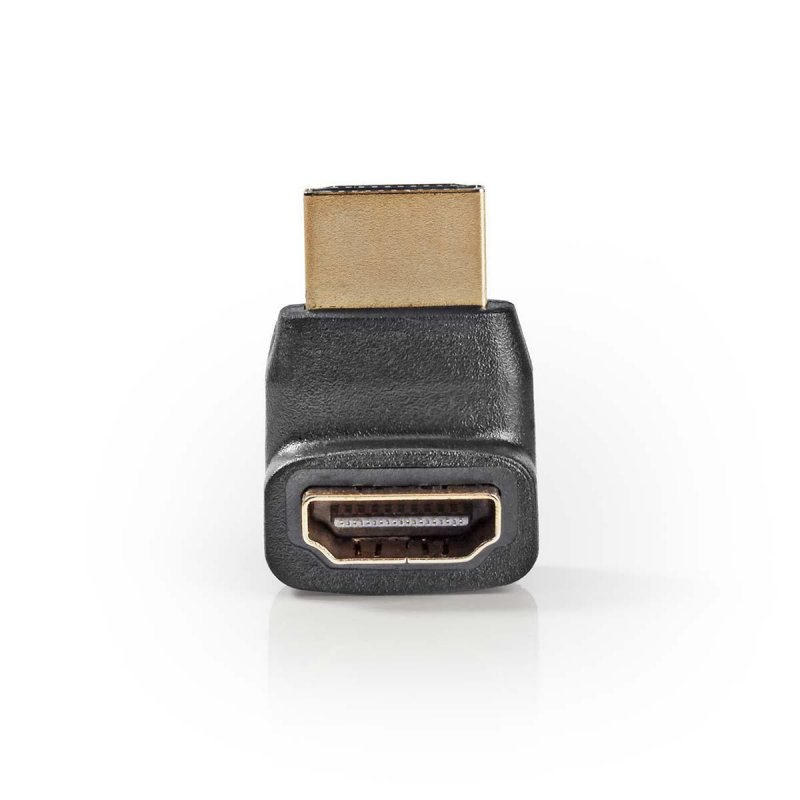 HDMI™ Adaptér | Konektor HDMI ™ | HDMI ™ Zásuvka | Pozlacené | Úhlový 270° | ABS | Černá | 1 kusů | Plastový Sáček - obrázek č. 1
