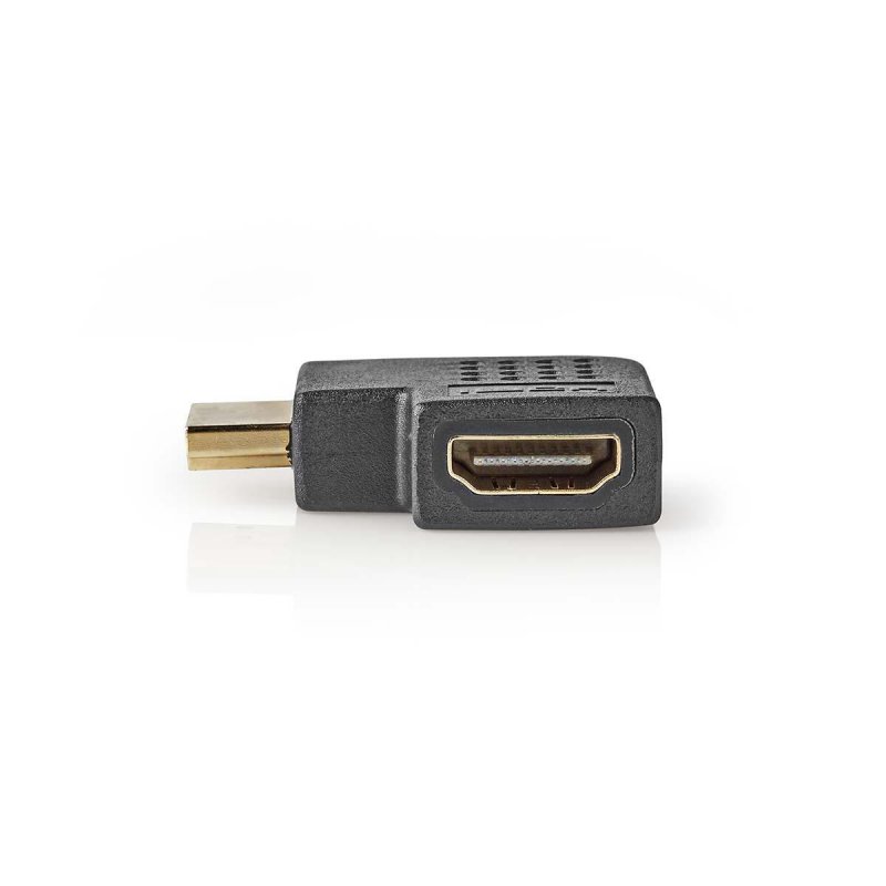 HDMI™ Adaptér | Konektor HDMI ™ | HDMI ™ Zásuvka | Pozlacené | Úhlový Levý | ABS | Černá | 1 kusů | Obálka - obrázek č. 2