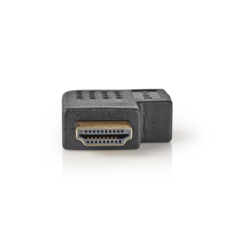 HDMI™ Adaptér | Konektor HDMI ™ | HDMI ™ Zásuvka | Pozlacené | Úhlový Levý | ABS | Černá | 1 kusů | Obálka - obrázek č. 1