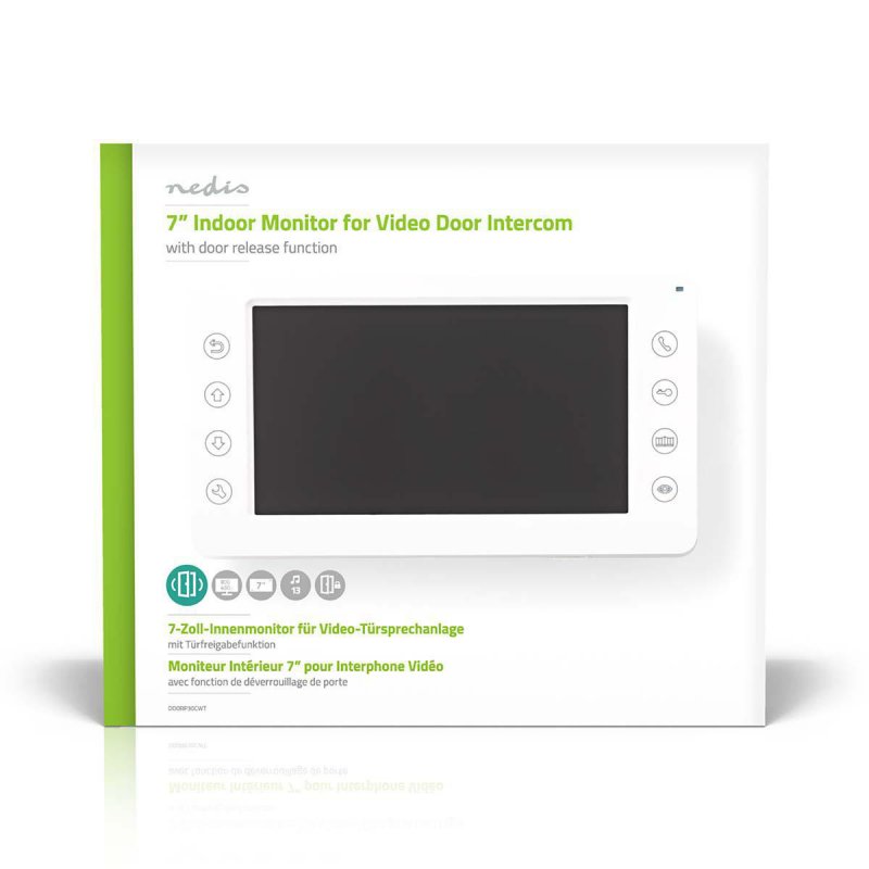 Dveřní Video Monitor | 7" | Funkce Odemknutí | Bílá barva - obrázek č. 3
