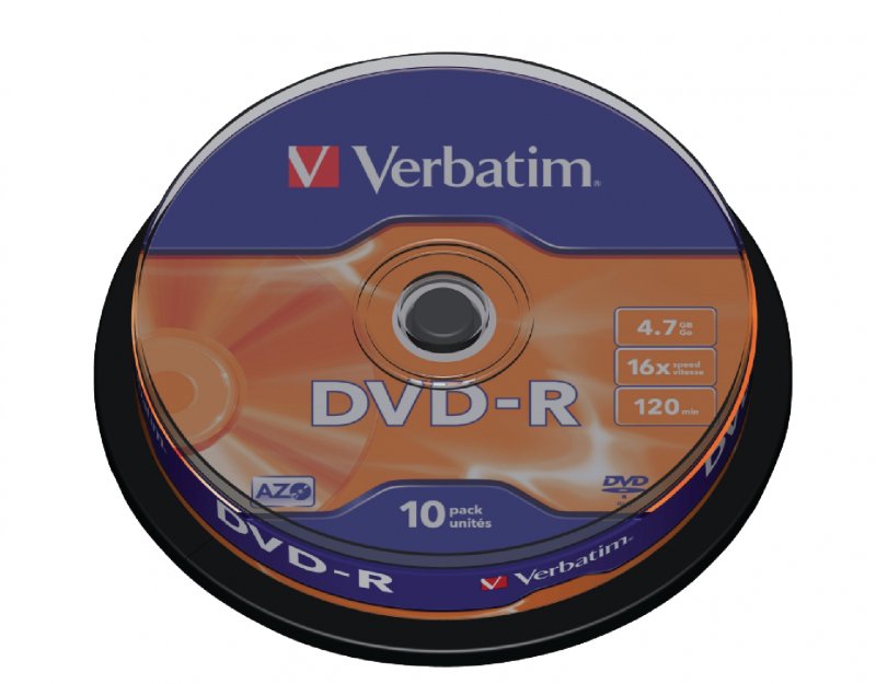 DVD-R 16X 4.7GB 10 Pack Vřeteno Matné Stříbro - obrázek produktu