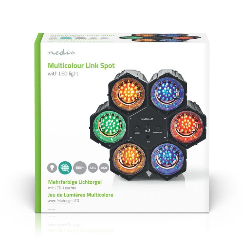 Vícebarevné LED Disco Světlo | Síťové napájení | LED | Počet LED: 126 LED | Černá - obrázek č. 3