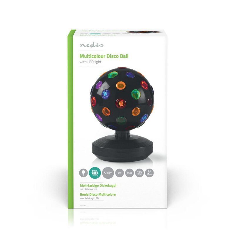Vícebarevná LED Disco Koule | Síťové napájení | Černá - obrázek č. 3