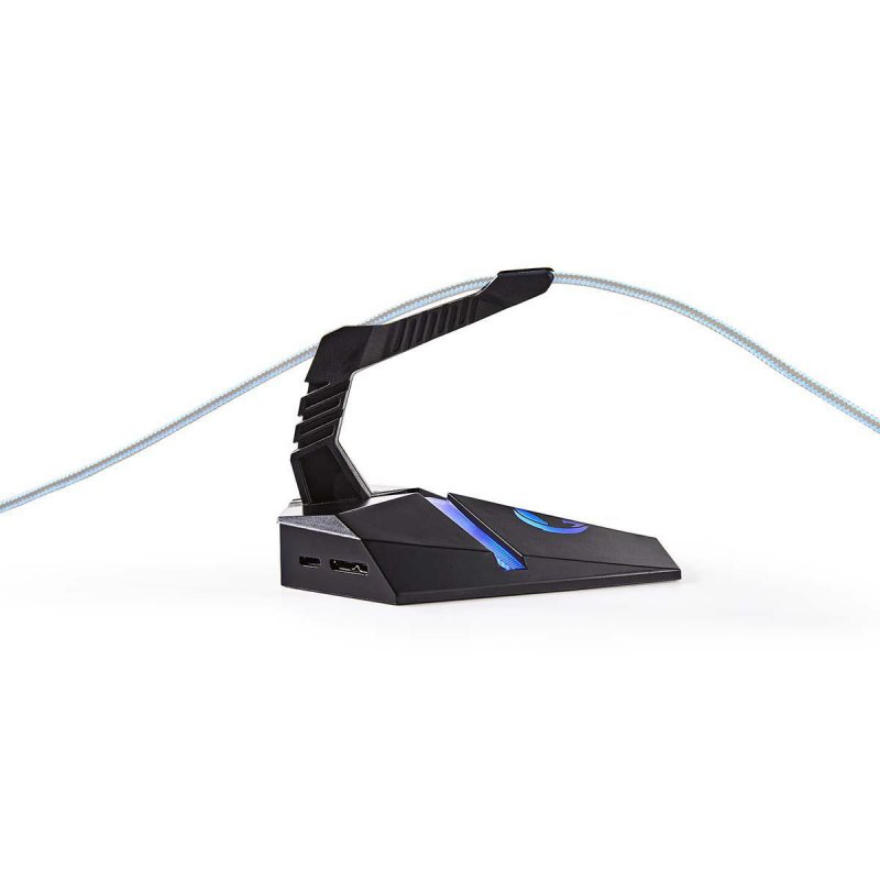 Držák Kabelu Herní Myši | 3 USB porty | Pružná svorka | Podsvícení - obrázek č. 1