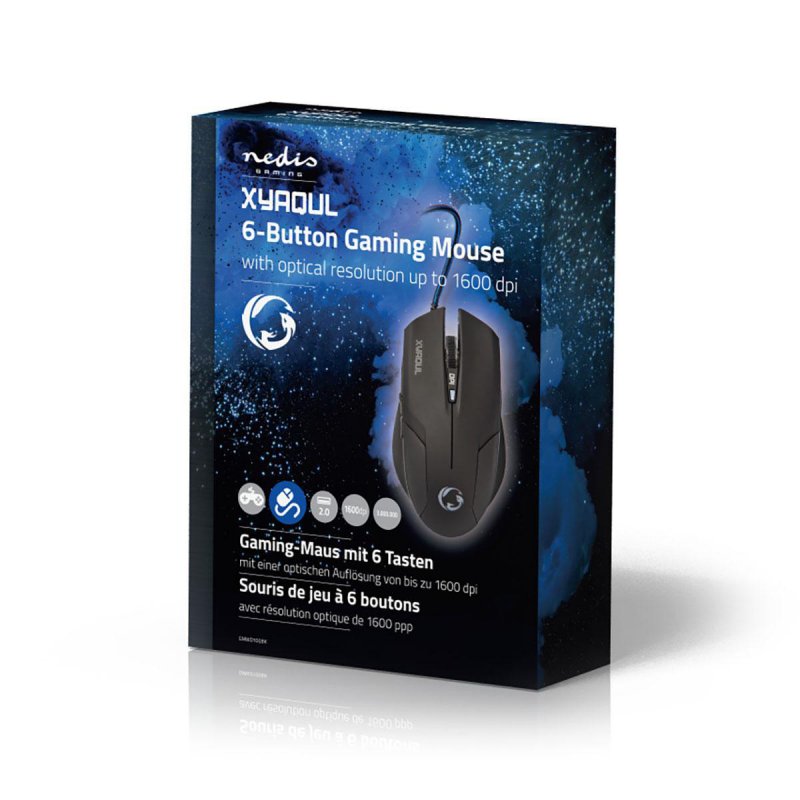 Gaming Mouse | Kabelové | 800 / 1200 / 1600 dpi  GMWD100BK - obrázek č. 3