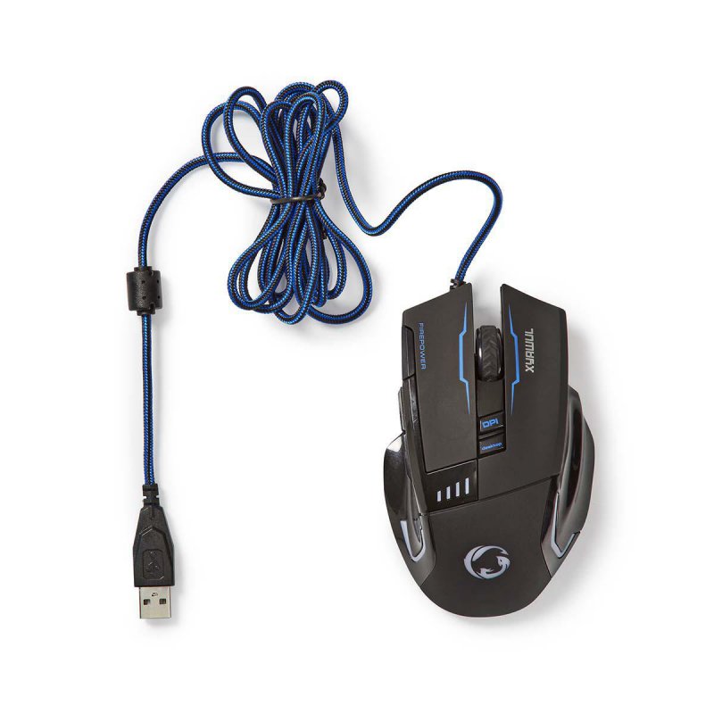 Gaming Mouse | Kabelové | 800 / 1600 / 2400 / 4000 dpi  GMWD300BK - obrázek č. 6