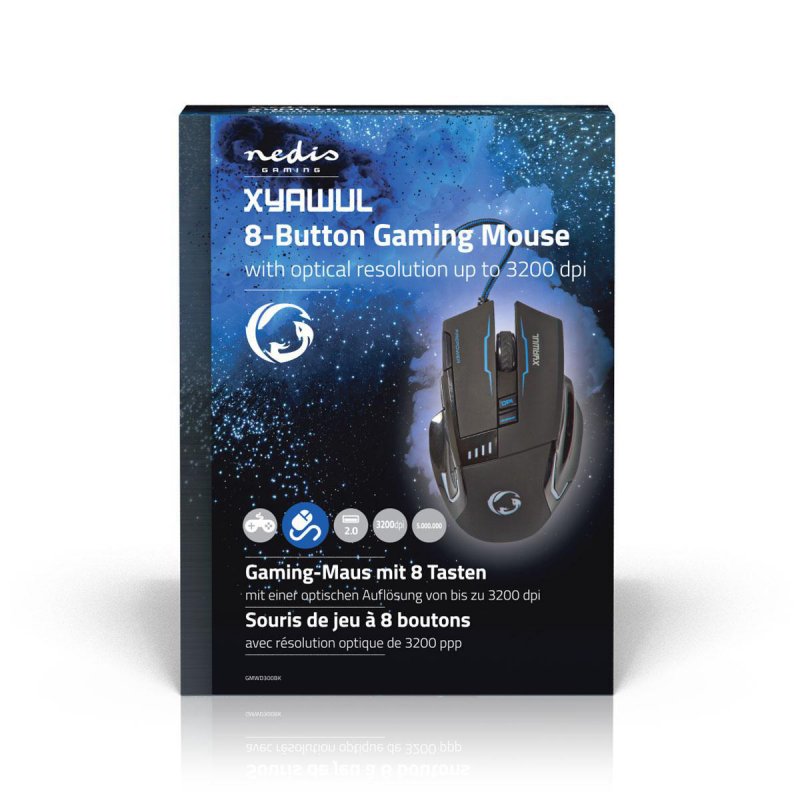 Gaming Mouse | Kabelové | 800 / 1600 / 2400 / 4000 dpi  GMWD300BK - obrázek č. 3