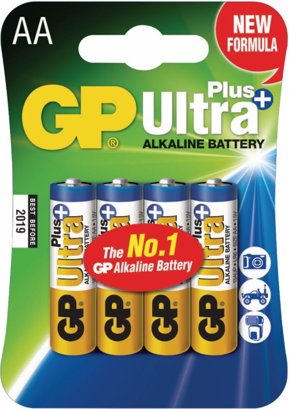 Alkalická Baterie AA 1.5 V Ultra+ 4-Blistr - obrázek produktu
