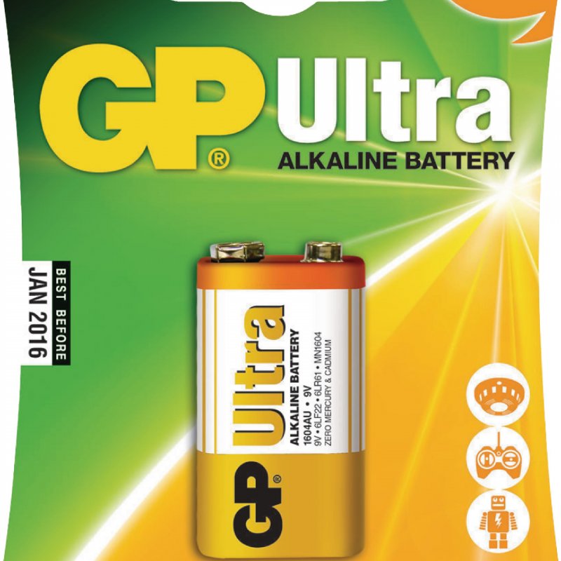 Alkalická Baterie 9 V Ultra 1-Blistr - obrázek produktu