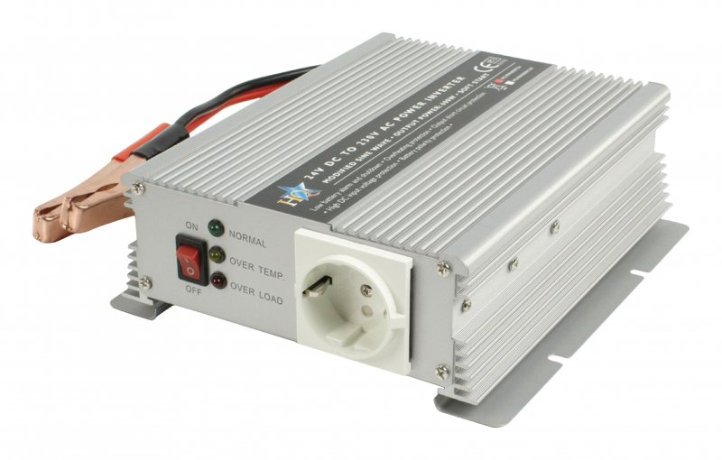 Měnič s Modifikovanou Sinusoidou 24 VDC - AC 230 V 600 W F (CEE 7/3) (HQ-INV600W/24) (HQ-INV600W/24) - obrázek produktu