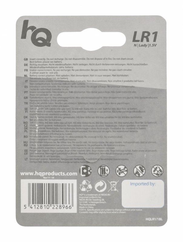 Alkalická Baterie LR1 1.5 V 1-Blistr - obrázek č. 4