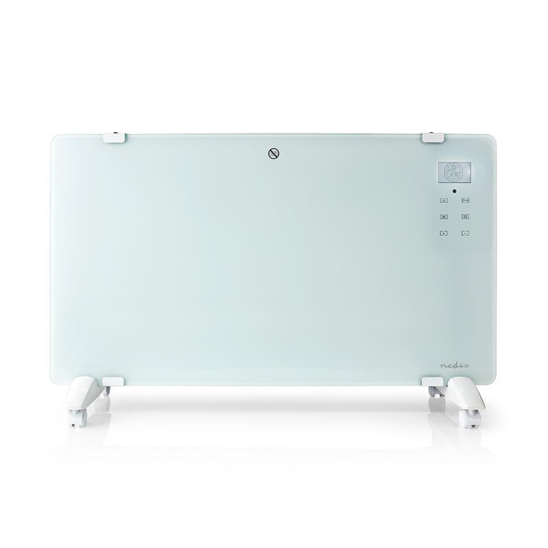 Glass Panel Konvektor | 1000 / 2000 W | 2 Nastavení Teploty | Nastavitelný termostat | Dálkové ovládání | IP24 | Bílá - obrázek produktu