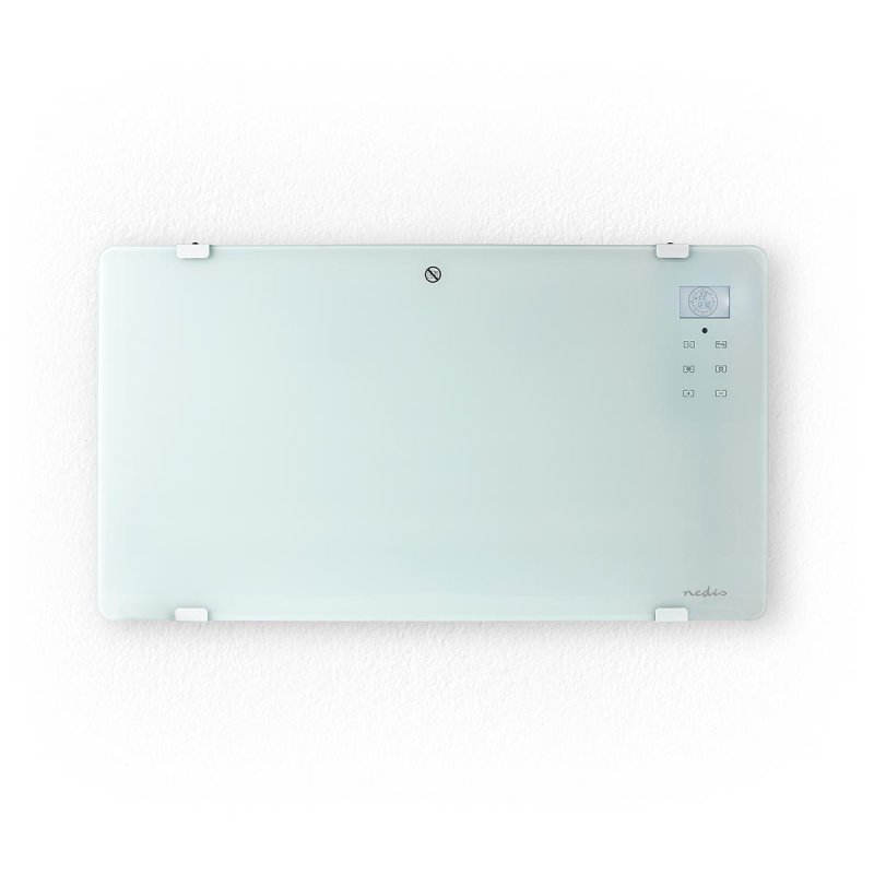 Glass Panel Konvektor | 1000 / 2000 W | 2 Nastavení Teploty | Nastavitelný termostat | Dálkové ovládání | IP24 | Bílá - obrázek č. 1
