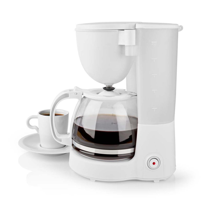 Kávovar | Kávový Filtr | 1.25 l | 10 Šálky | Funkce udržení teploty | Bílá - obrázek č. 7