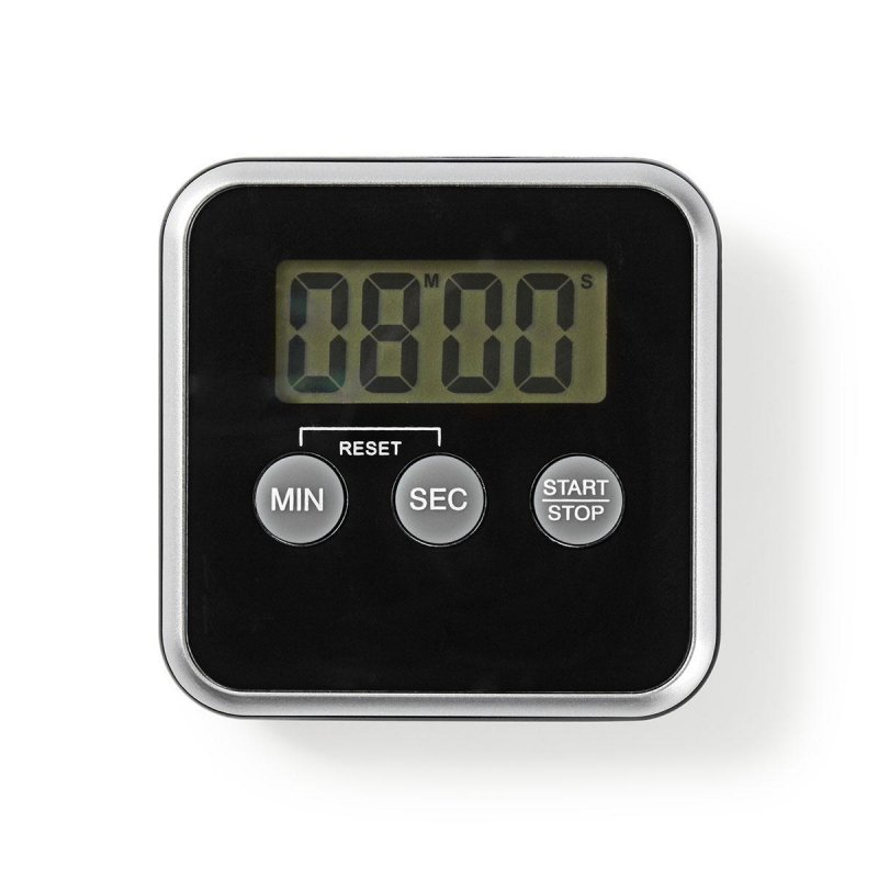 Kuchyňská minutka | Digitální displej | Požadované baterie (nejsou součástí balení): 1x AAA | Černá / Stříbrná - obrázek č. 3