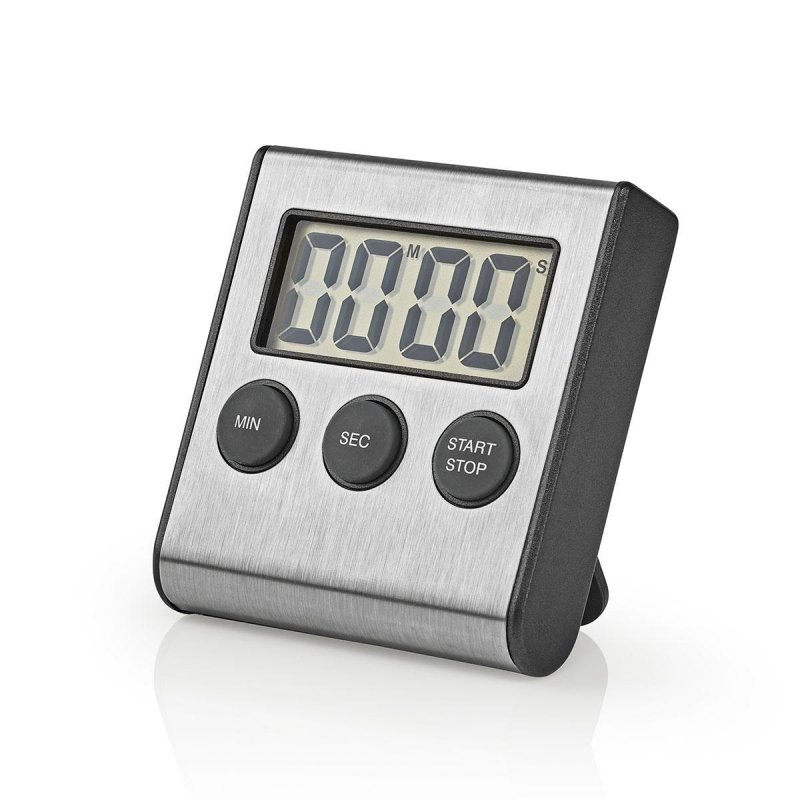 Kuchyňská minutka | Digitální displej | Požadované baterie (nejsou součástí balení): 1x AAA/LR03 | Černá / Stříbrná - obrázek č. 5