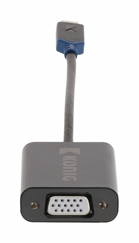 Adaptér USB-C Zástrčka - VGA Zásuvka Antracit - obrázek č. 3