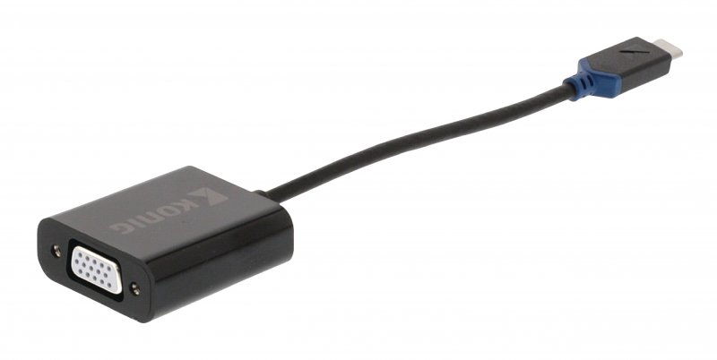 Adaptér USB-C Zástrčka - VGA Zásuvka Antracit - obrázek č. 1