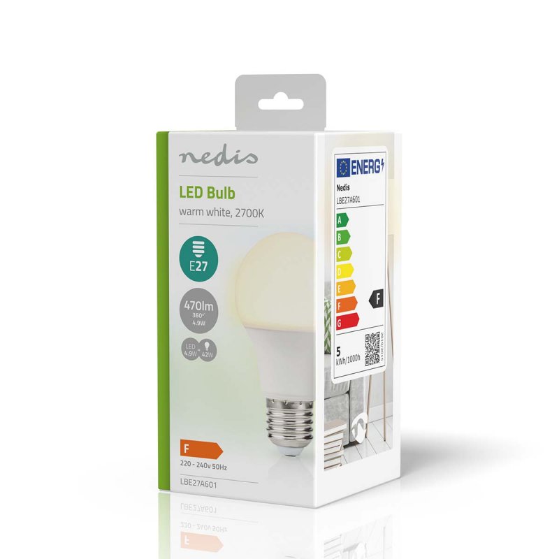 LED žárovka E27 | A60 | 4.9 W  LBE27A601 - obrázek č. 3