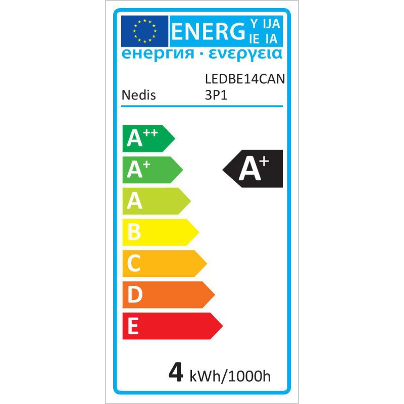 LED žárovka E14 | Svíčka | 3.5 W | 250 lm | 2700 K | Teplá Bílá | Matné | 3 kusů - obrázek č. 4