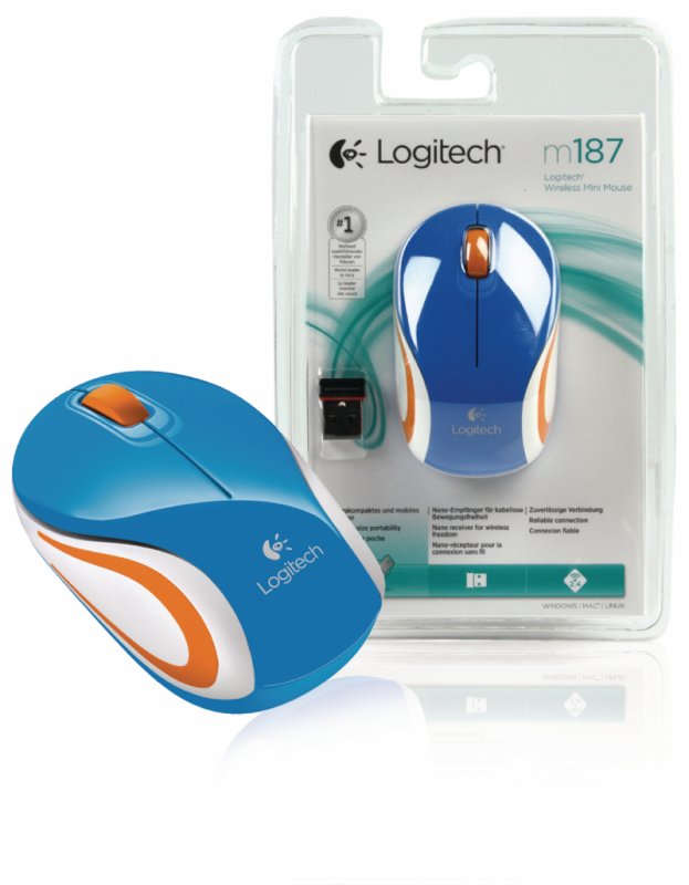 Bezdrátová Myš Cestování 3 Tlačítka Modrá - obrázek produktu
