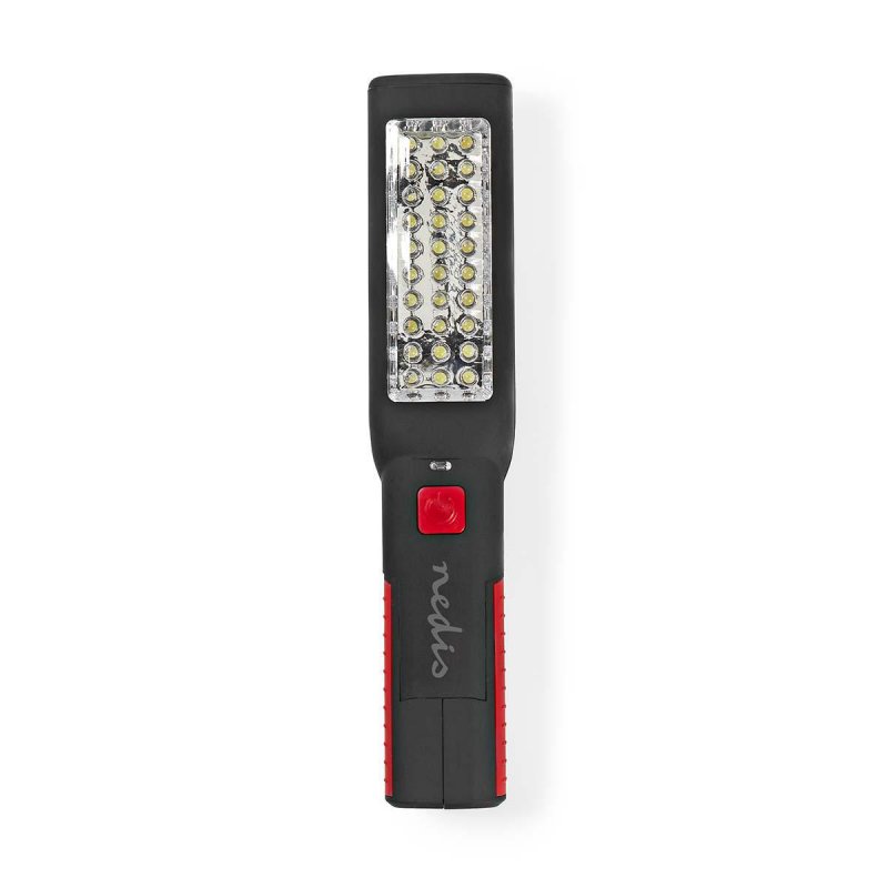 LED baterku | Magnetické / 360° háček | 50 lm | Černá / Červená - obrázek produktu