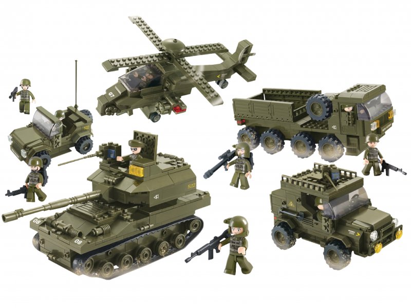 Stavebnicové Kostky Army Serie Pozemní Jednotky - obrázek produktu