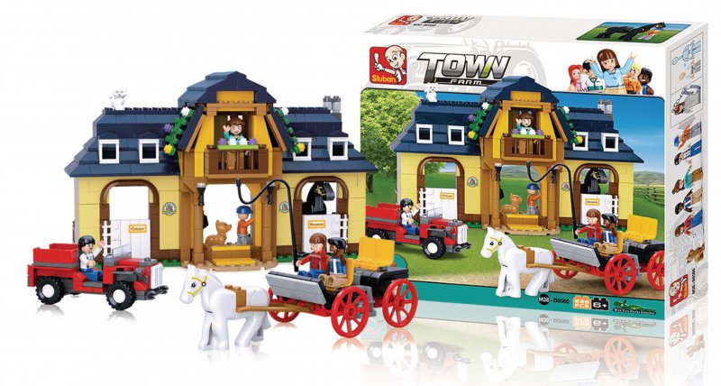 Stavebnicové Kostky Town Serie Farma s Koněm - obrázek č. 1