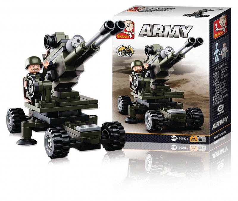 Stavebnicové Kostky Army Serie Artilérie - obrázek produktu