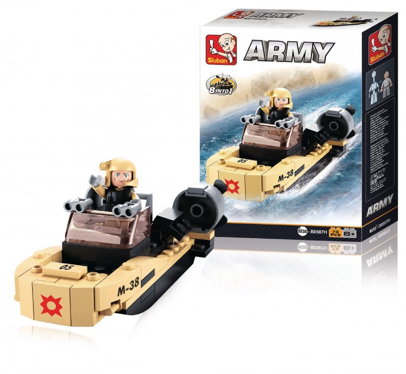 Stavebnicové Kostky Army Serie Útočná Loď - obrázek produktu