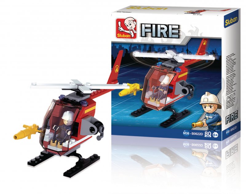 Stavebnicové Kostky Fire Serie Helikoptéra - obrázek produktu