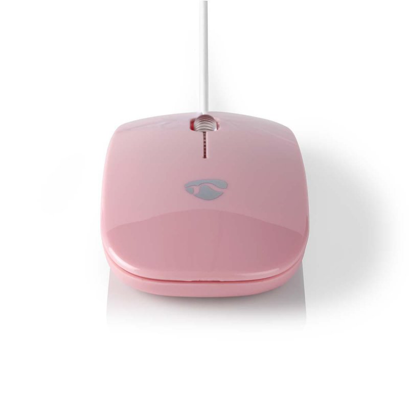Kabelová Myš | 1 000 dpi | 3 tlačítka | Růžová - obrázek č. 1