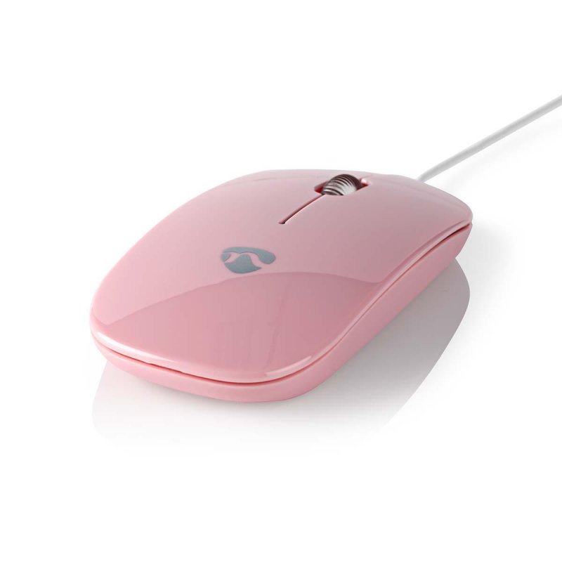 Kabelová Myš | 1 000 dpi | 3 tlačítka | Růžová - obrázek č. 2