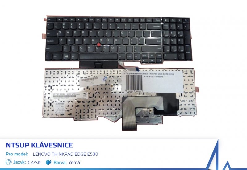 NTSUP Klávesnice Lenovo ThinkPad Edge E530 černá CZ/ SK - obrázek produktu