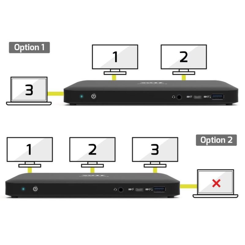 PORT CONNECT Dokovací stanice pro kanceláře, USB-C, 2x4K, černá - obrázek č. 8