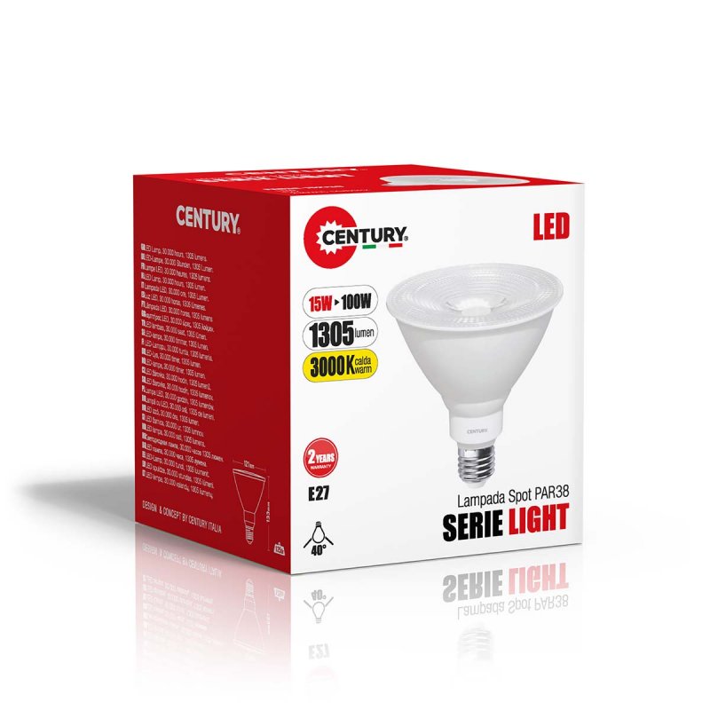 LED-Lamp E27 PAR38 15 W 1100 lm 3000 K PAR38-152730 - obrázek č. 4