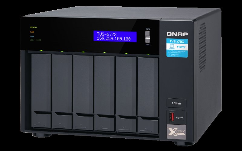 QNAP TVS-672X-i3-8G (3,1GHz /  8GB RAM /  6x SATA /  2x M.2 NVMe slot /  1x HDMI 4K /  2x GbE /  1x 10GbE) - obrázek produktu