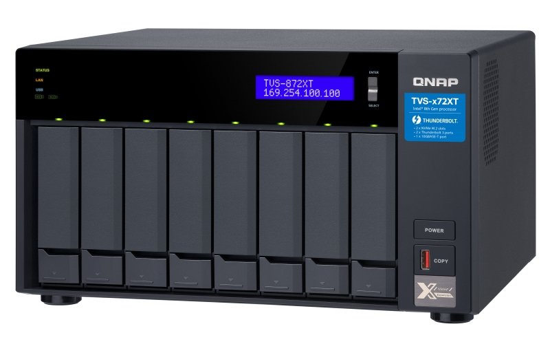 QNAP TVS-872XT-i7-16G (4,0GHz, 16GB RAM, 8x SATA, 2x M.2 NVMe slot, 1x HDMI 4K, 2x Thunderbolt 3) - obrázek č. 4