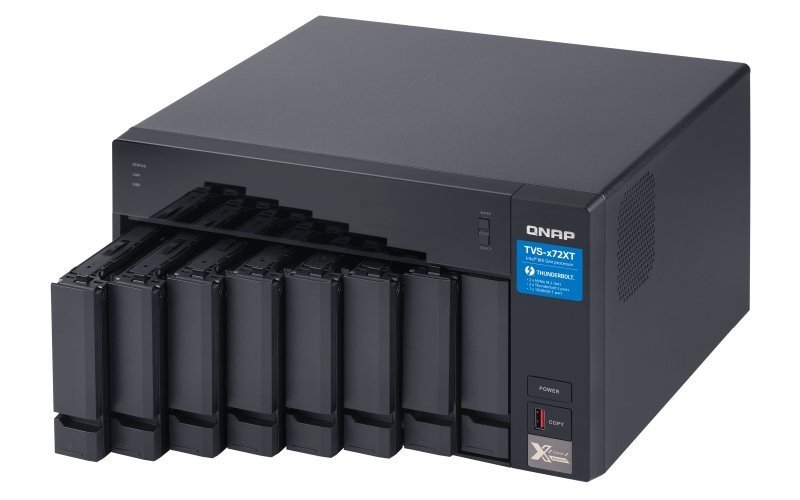 QNAP TVS-872XT-i7-16G (4,0GHz, 16GB RAM, 8x SATA, 2x M.2 NVMe slot, 1x HDMI 4K, 2x Thunderbolt 3) - obrázek č. 1