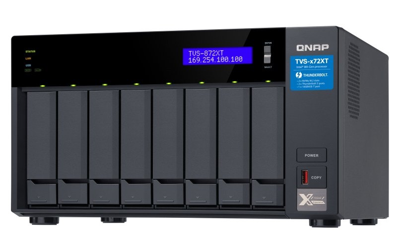 QNAP TVS-872XT-i7-16G (4,0GHz, 16GB RAM, 8x SATA, 2x M.2 NVMe slot, 1x HDMI 4K, 2x Thunderbolt 3) - obrázek č. 3