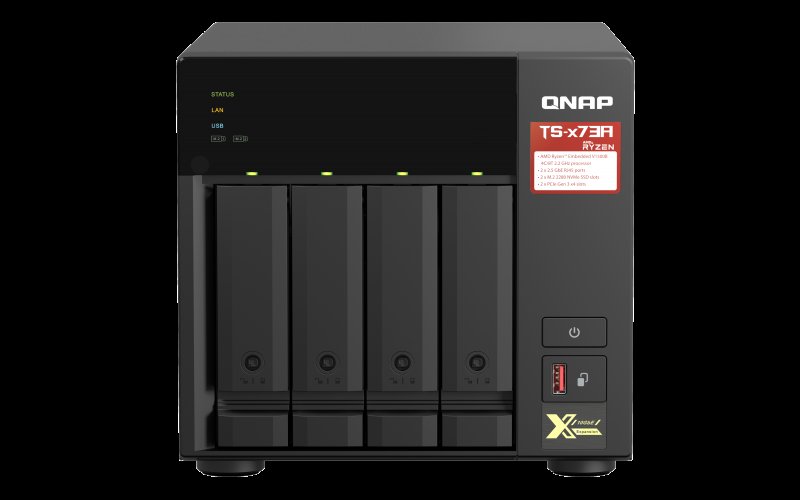 QNAP TS-473A-8G (Ryzen 2,2GHz /  8GB RAM /  4x SATA /  2x M.2 NVMe slot /  2x 2,5GbE /  2x PCIe /  4x USB) - obrázek produktu