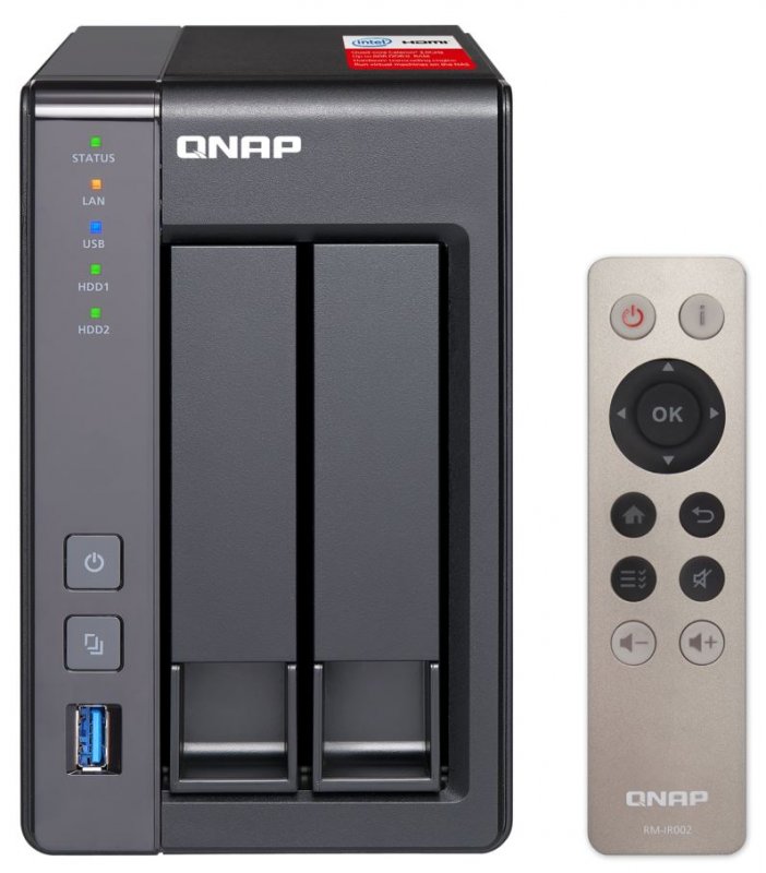 QNAP TS-251+-2G (2,42GHz /  2GB RAM /  2x SATA /  2x GbE /  1x HDMI /  2x USB 2.0 /  2x USB 3.0) - obrázek č. 1