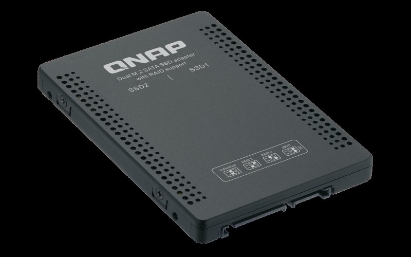 QNAP adaptér QDA-A2MAR (2x M.2 SSD SATA sloty v 2,5" SATA rámečku) - obrázek č. 1