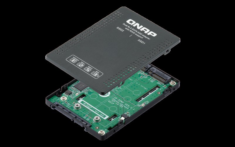 QNAP adaptér QDA-A2MAR (2x M.2 SSD SATA sloty v 2,5" SATA rámečku) - obrázek č. 5