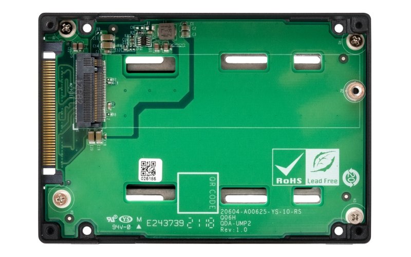 QNAP adaptér QDA-UMP4 (1x M.2 2280 PCIe 4.0 NVMe SSD slot v 2,5" U.2 PCIe 4.0 NVMe SSD rámečku) - obrázek č. 3