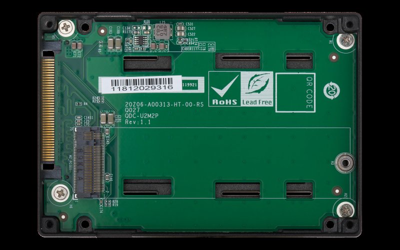 QNAP adaptér QDA-UMP (1x M.2 PCIe NVMe SSD slot v 2,5" U.2 PCIe NVMe SSD rámečku) - obrázek č. 5