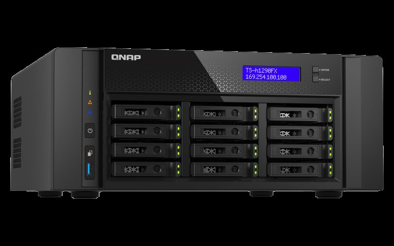 QNAP TS-h1290FX-7302P-128G (AMD EPYC, 128GB ECC RAM, 12x 2,5" U.2, 2x M.2 NVMe, 2x 2,5GbE, 2x 25GbE) - obrázek č. 1