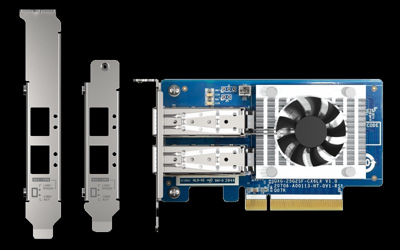 QNAP QXG-25G2SF-CX6 - 25GbE (2porty) PCIe karta, nízký profil, PCIe Gen4 x8 - obrázek č. 2
