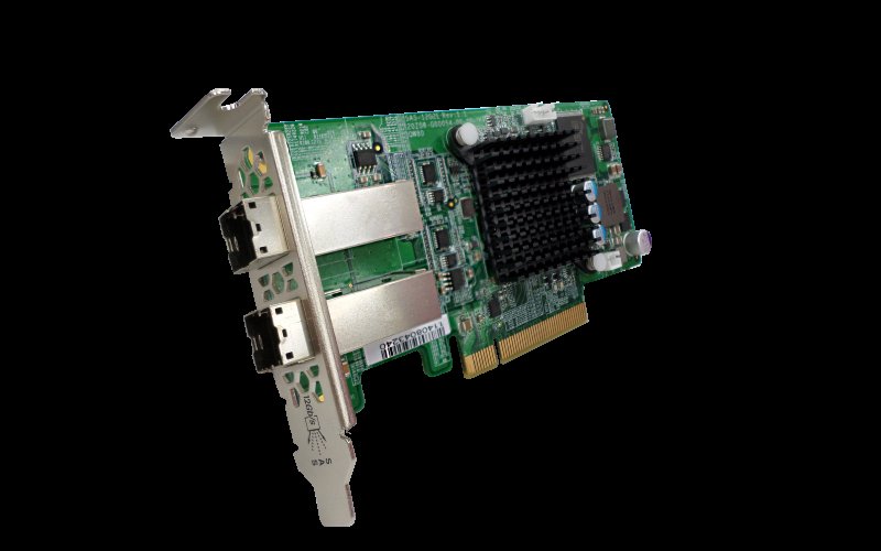 QNAP 2-port miniSAS HD host bus adapter, Broadcom Tomcat SAS3408, PCIe 3.0 x 8 for TL SAS JBOD - obrázek produktu